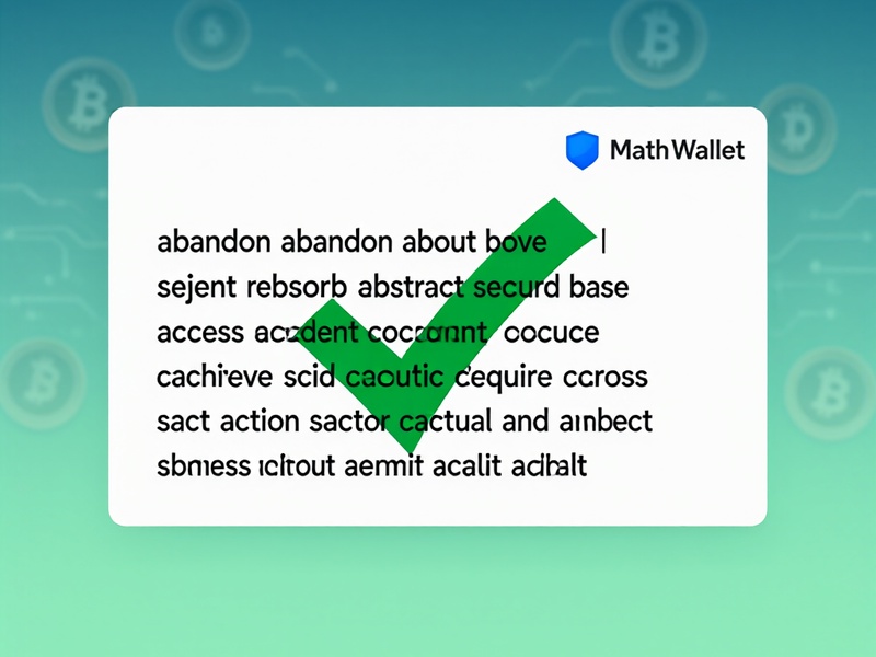 fix Math Wallet seed phrase single word error