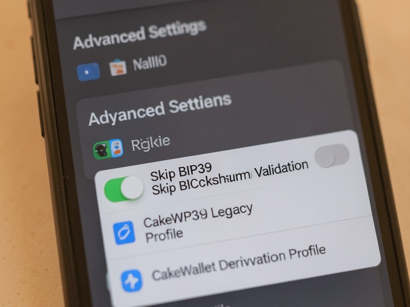 CakeWallet legacy mnemonic